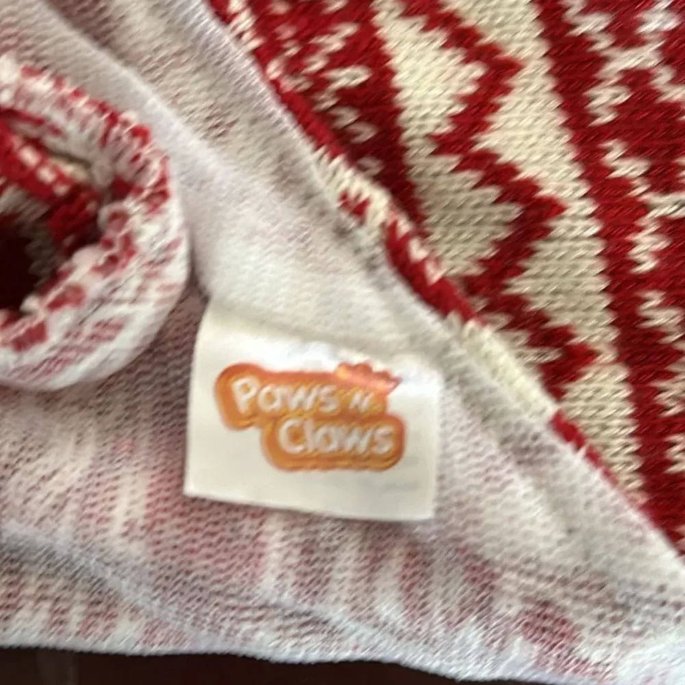 Paws & Claws Red/White Alpine Dog Sweater – Winter Pet Clothing Holiday Style